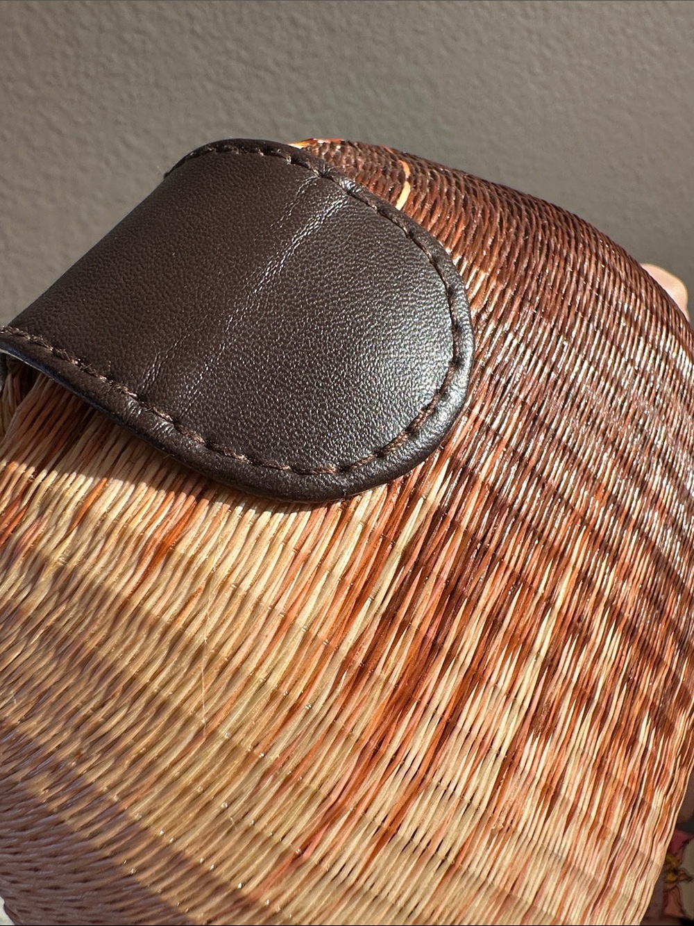 Vintage Le SAC Two Tone Coconut Shell Crossbody Clutch - Picture 16 of 16